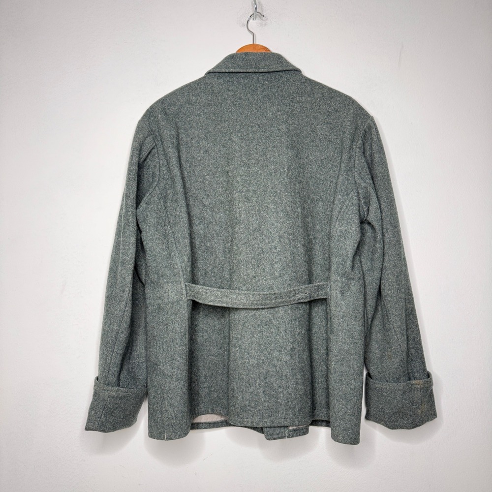 Vintage Swiss Military Wool Field Jacket Gray Green Cross Buttons Size 40 II/48 - Picture 4 of 17